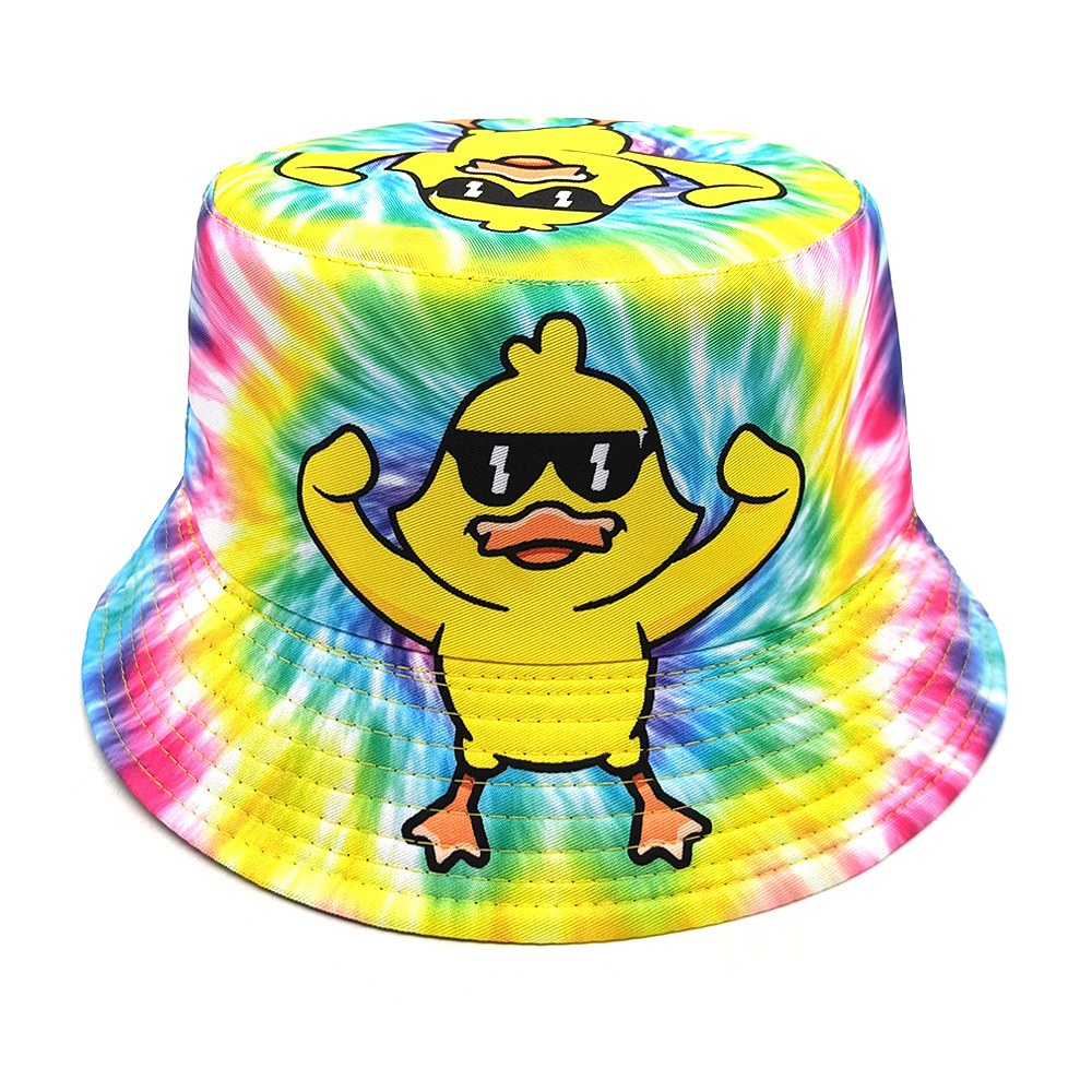 Mens Fashion Bucket Hat - หมวกบักเก็ตลายการ์ตูนเป็ดตลกๆ สำหรับผู้หญิงผู้ชาย ใส่เที่ยวฤดูร้อน กันแดด หมวกชาวประมง แฟชั่นตกแต่งสไตล์ปานามา