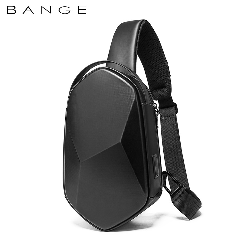 Fashion Harness Men - Bange กระเป๋าคาดลำตัวสำหรับผู้ชาย, กระเป๋าคาดลำตัวชาร์จผ่าน USB 3.0ดีไซน์เปลือกแข็งกันน้ำได้กระเป๋าคาดหน้าอกกระเป๋าสำหรับกระเป๋าสะพายผู้ชาย