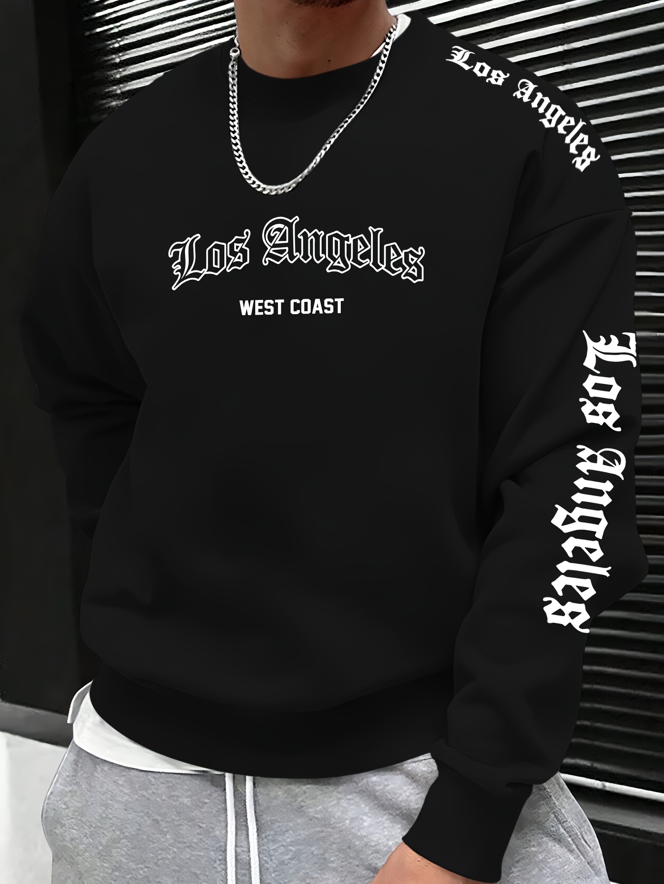 Mens Fashion Casual - เสื้อสเวตเตอร์คอกลมพิมพ์ลายตัวอักษรสำหรับผู้ชาย ฤดูใบไม้ร่วง/ฤดูหนาว 2026 - สวมใส่สบาย นุ่มสบาย