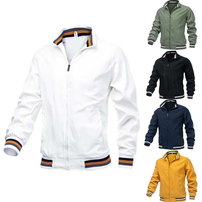 Mens Fashion Bomber Jacket - ฤดูใบไม้ผลิฤดูใบไม้ร่วงเสื้อแจ็คเก็ตผู้ชายสีดํา Casual SLIM FIT เบสบอลแจ็คเก็ตบุรุษใหม่ฤดูใบไม้ร่วงแฟชั่นเสื้อแจ็คเก็ตคุณภาพสูงสําหรับชาย