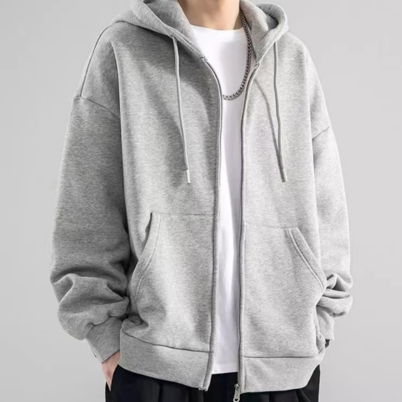 Mens Fashion Zip Up Hoodies - แฟชั่นสบายๆสีดําสีเทาสีฟ้าซิปHoodie Hip Hop Streetสวมเสื้อสเก็ตบอร์ดผู้ชาย/ผู้หญิงPullover HoodiesชายHoodie