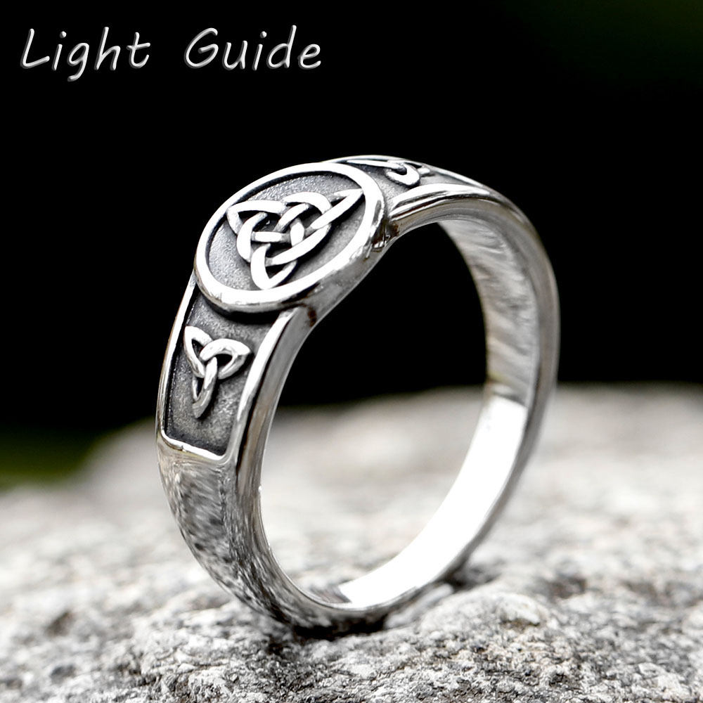 Men'S Fashion Guide - 2022แม่มดปมแหวนสแตนเลส wiccan CROSS celtics Knot แหวนผู้หญิงคาถาการป้องกันความโชคดีเครื่องประดับ