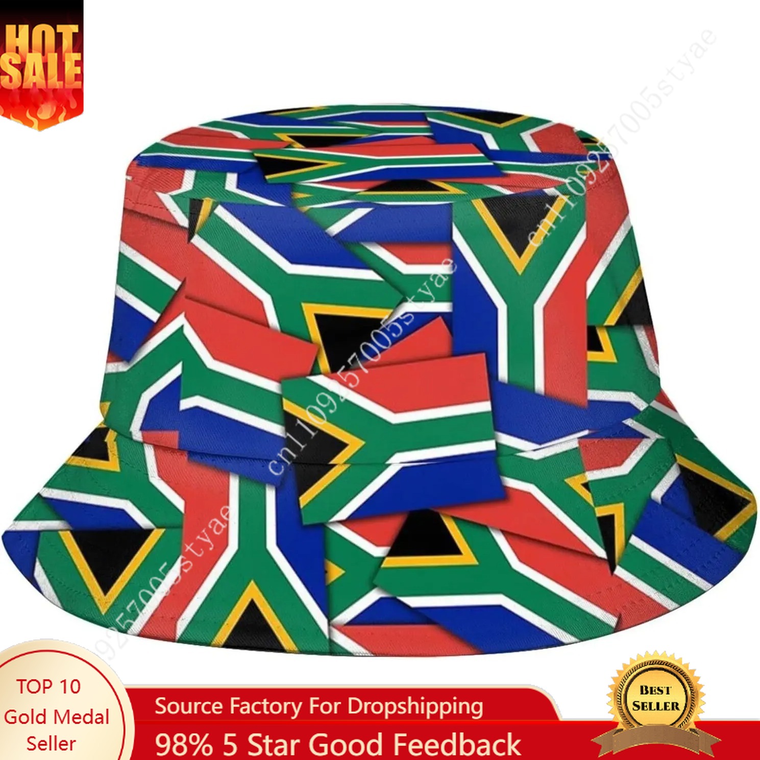 Mens Fashion Bucket Hat - หมวกบักเก็ตธงชาติแอฟริกาใต้ สำหรับผู้ชายและผู้หญิง คุณภาพสูง หมวกแฟชั่นกลางแจ้ง หมวกชาวประมงเท่ๆ หมวกตกปลา