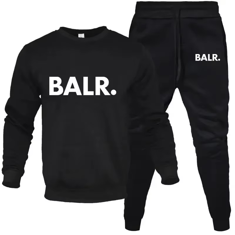 Men'S Fashion Plus - ชุดเซ็ตผู้ชาย 2 ชิ้น สไตล์ฮิปฮอป ลายการ์ตูนอนิเมะ BALR