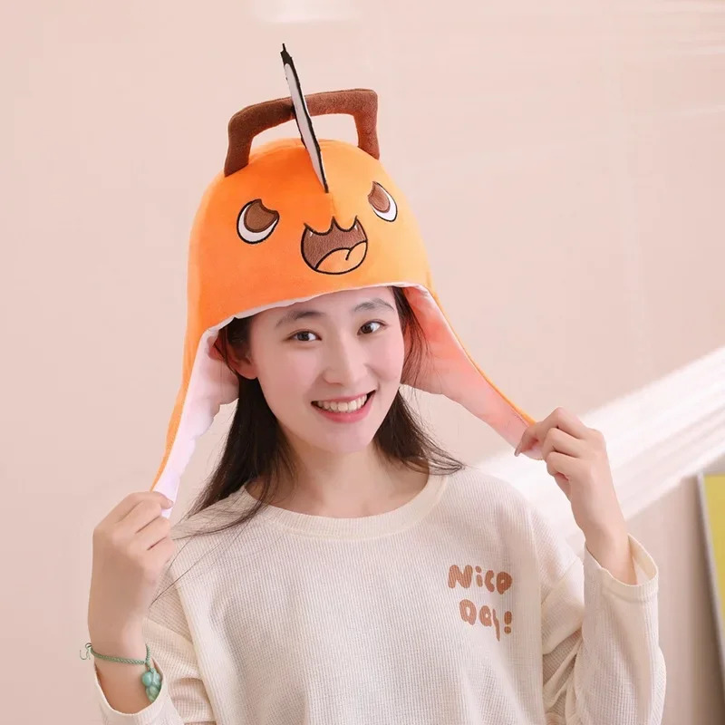 Mens Fashion Caps - หมวกคอสเพลย์อนิเมะ Chainsaw Man Pochita สำหรับผู้ชาย ผู้หญิง