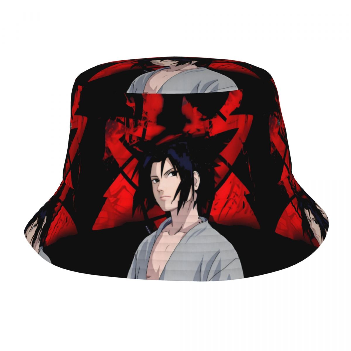 Mens Fashion Bucket Hat - หมวกบักเก็ตการ์ตูนลายเรโทร N-Narutoes S-Sasuke แฟชั่นสำหรับผู้หญิงผู้ชายใส่ได้ทุกเพศทุกวัย หมวกทรงชาวประมงสำหรับฤดูร้อน