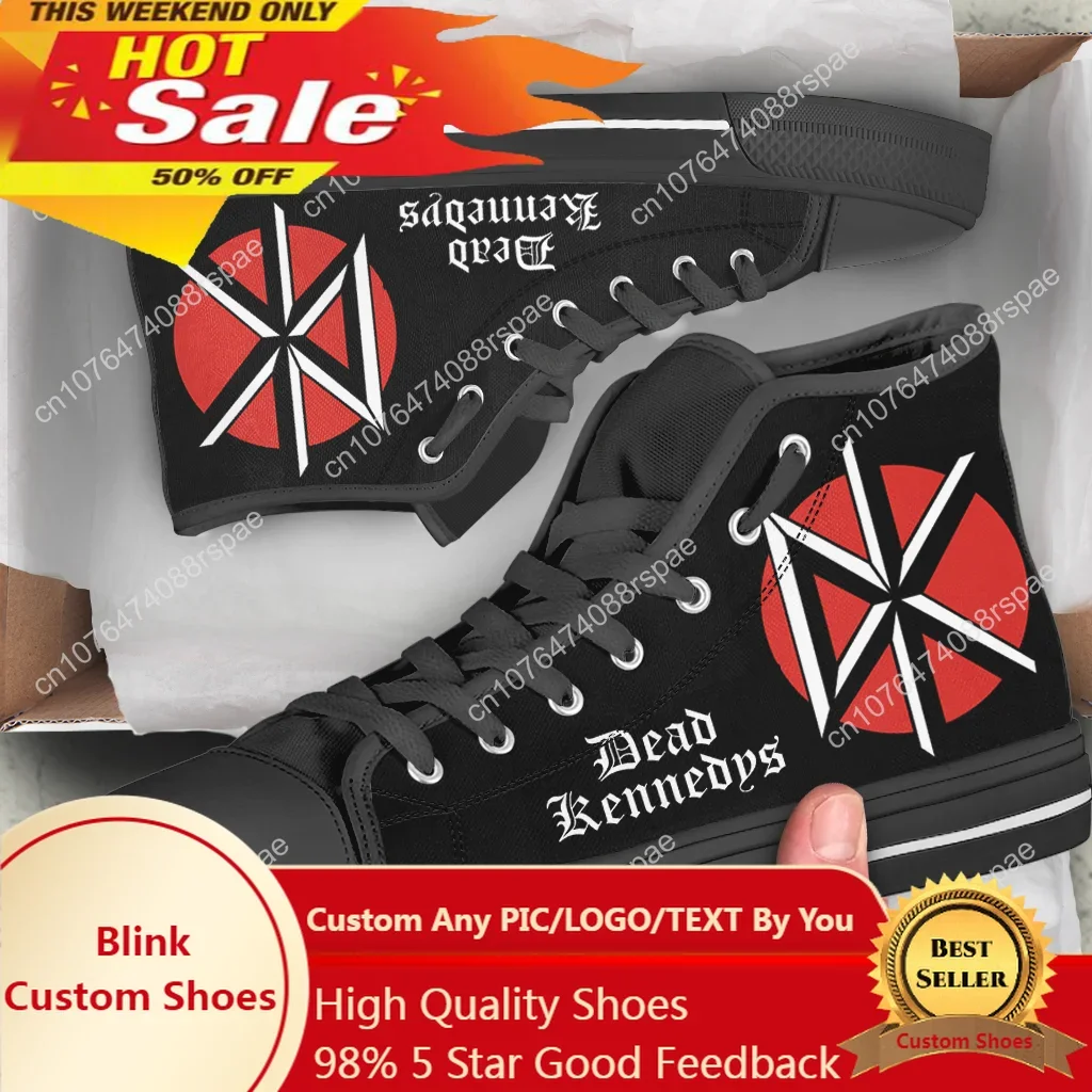 Mens Fashion Help - Dead Kennedys ชายหญิงคุณภาพสูงรองเท้าผ้าใบรองเท้าสบายๆน้ําหนักเบารองเท้าแฟชั่นรองเท้าผ้าใบรองเท้าผ้าใบร้อน
