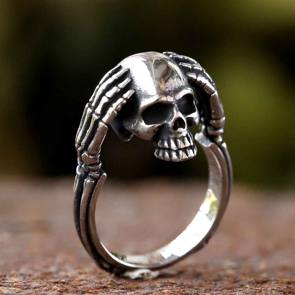 Men'S Fashion Guide - 2025 VintageหัวกอดSkull CuffแหวนHip Hopแฟชั่นเครื่องประดับสาวของขวัญParty Rock anillos
