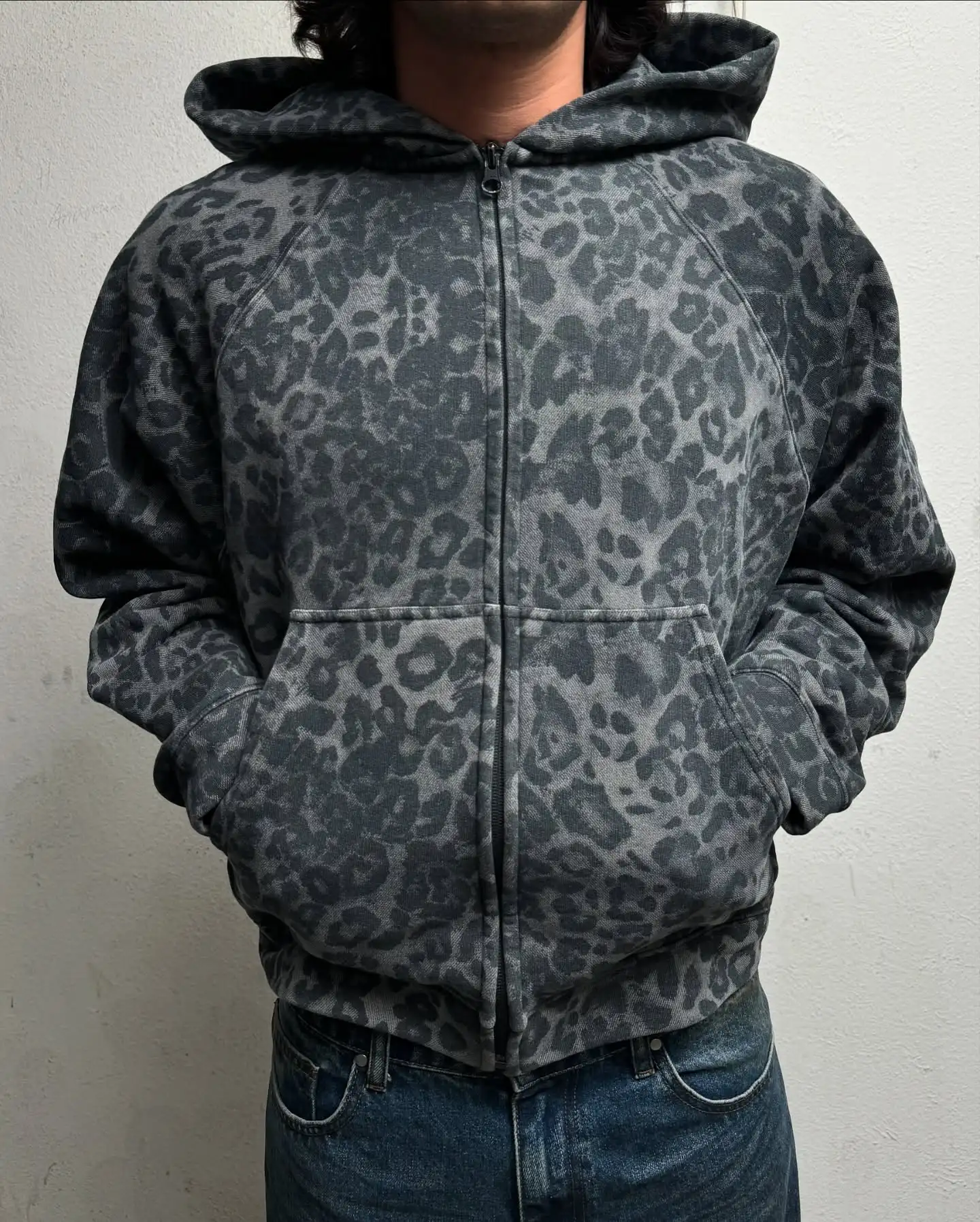 เสื้อฮู้ดซิปพิมพ์ลายเสือดาวสไต - Mens Fashion Zip Up Hoodies บทวิจารณ์และราคา