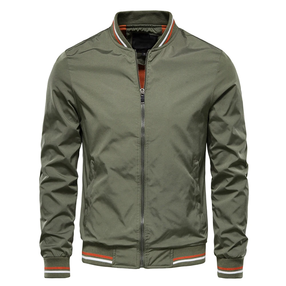ฤดูใบไม้ผลิฤดูร้อนเสื้อแจ็คเก็ - Mens Fashion Bomber Jacket บทวิจารณ์และราคา