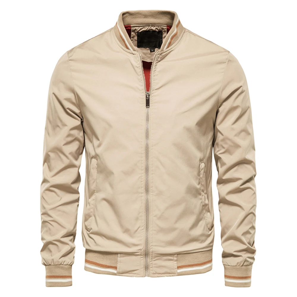 ฤดูใบไม้ผลิฤดูร้อนเสื้อแจ็คเก็ - Mens Fashion Bomber Jacket บทวิจารณ์และราคา