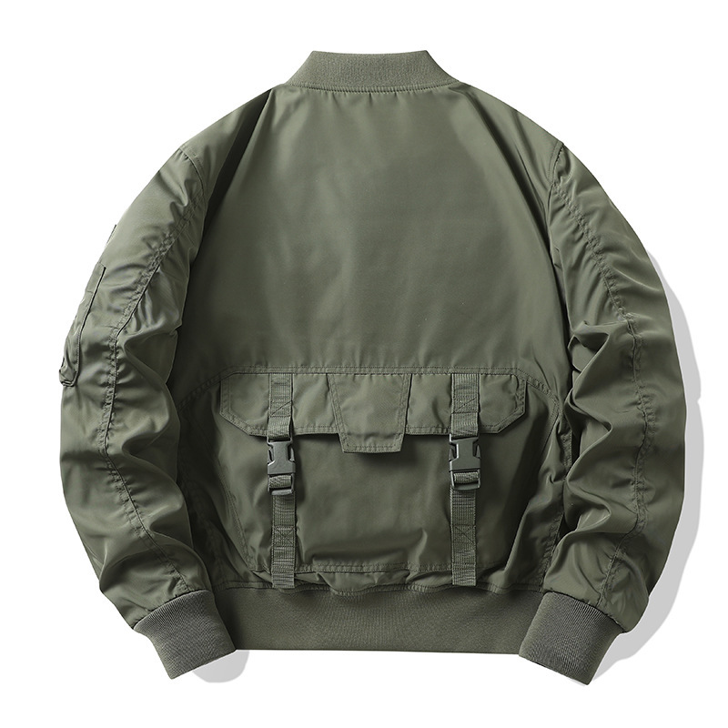 เสื้อแจ็คเก็ตผู้ชายสไตล์วินเทจ - Mens Fashion Bomber Jacket บทวิจารณ์และราคา