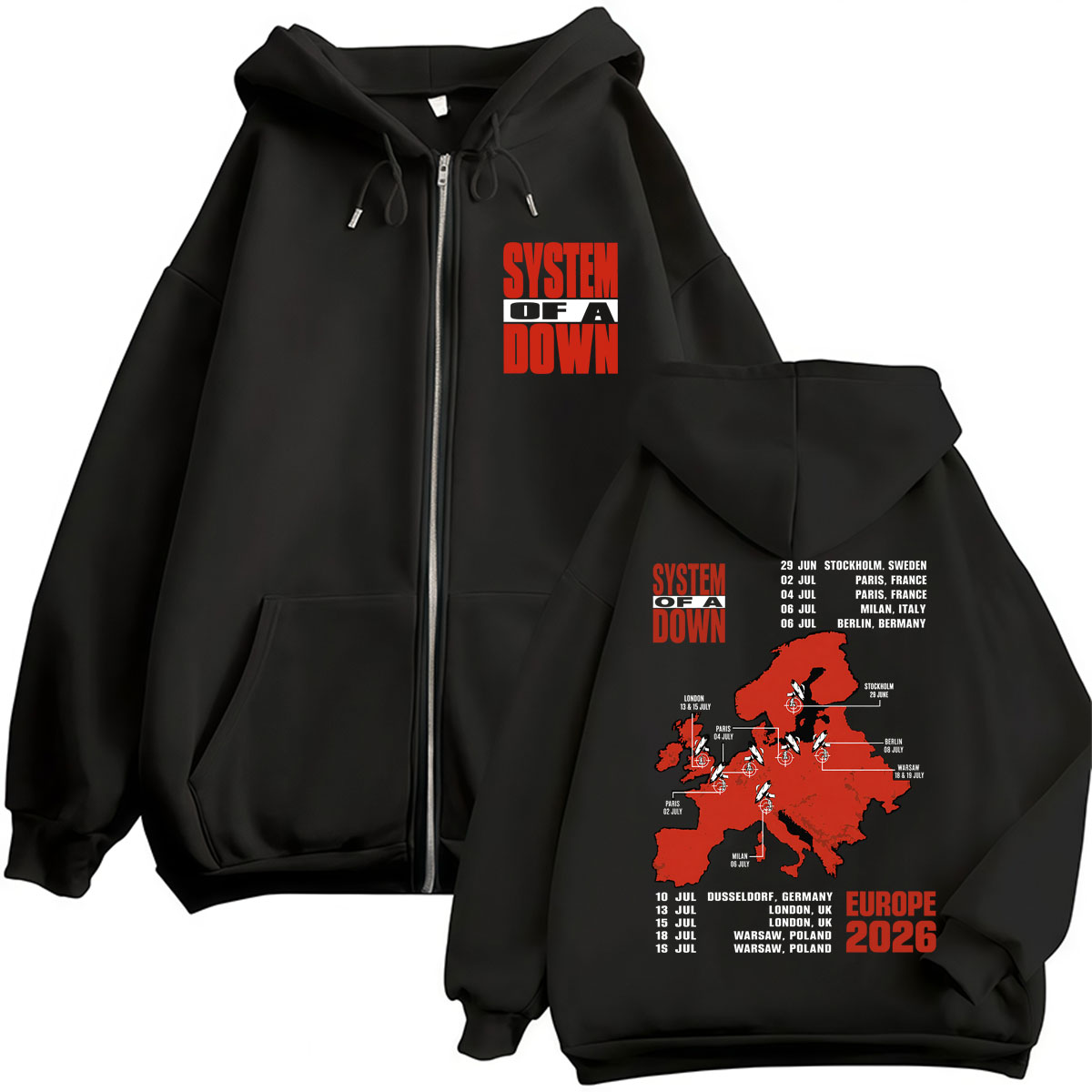 เสื้อฮู้ดซิป System of A Down  - Men'S Fashion Uk 2026 บทวิจารณ์และราคา