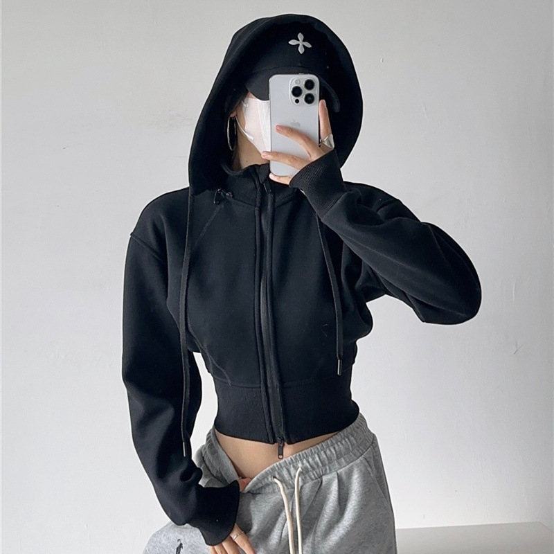 เสื้อฮู้ดดี้ครอปสำหรับผู้หญิง  - Mens Fashion Zip Up Hoodies บทวิจารณ์และราคา