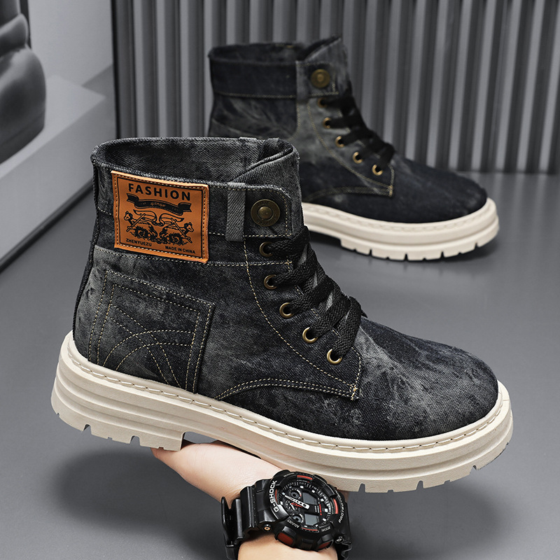 รองเท้าผ้าใบหุ้มข้อสูงสำหรับผู - Men'S Fashion Plus บทวิจารณ์และราคา
