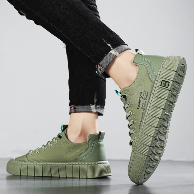 รองเท้าผ้าใบผู้ชายพื้นหนา ทรงเ - Casual Sneakers Men บทวิจารณ์และราคา