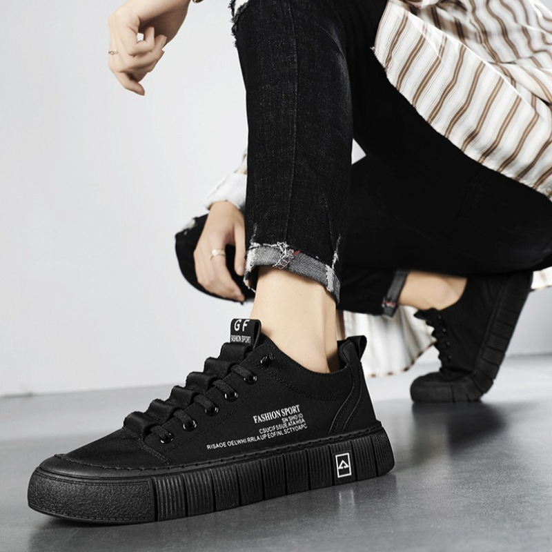 รองเท้าผ้าใบผู้ชายพื้นหนา ทรงเ - Casual Sneakers Men บทวิจารณ์และราคา