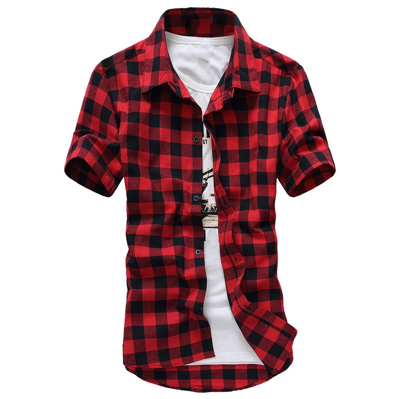 เสื้อเชิ้ตลายสก็อตสีแดงและสีดำ - Men'S Fashion Uk 2026 บทวิจารณ์และราคา