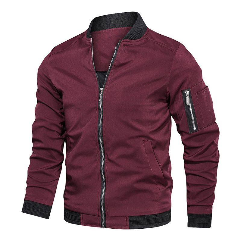เสื้อแจ็คเก็ตกันลมผู้ชายสำหรับ - Mens Fashion Bomber Jacket บทวิจารณ์และราคา