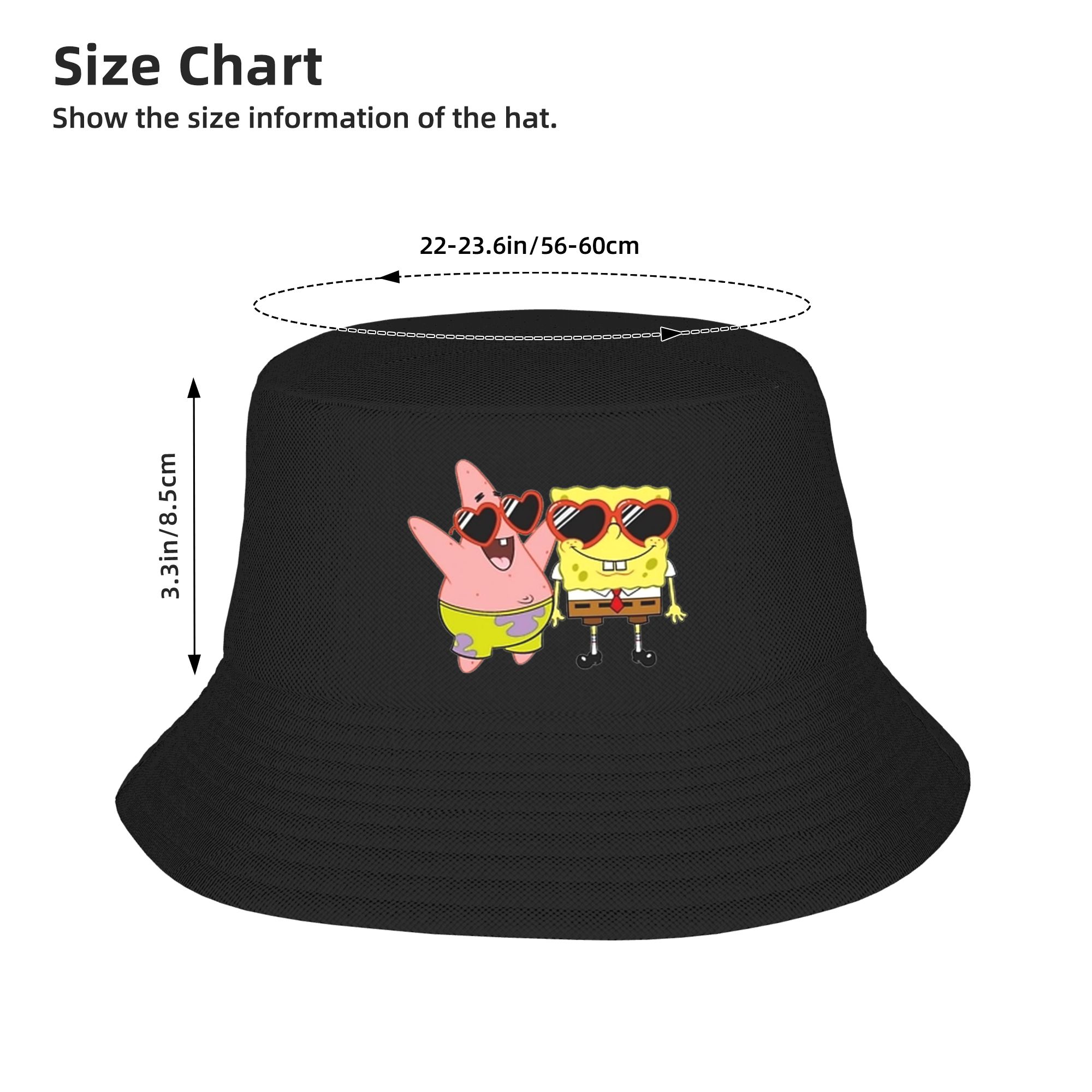 หมวกบักเก็ต Spongebob ลายหัวใจ - Mens Fashion Bucket Hat บทวิจารณ์และราคา