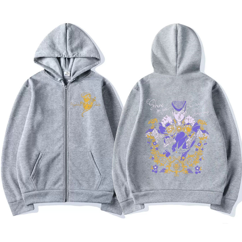 เสื้อฮู้ดซิปอนิเมะ Jojo's Biza - Mens Fashion Zip Up Hoodies บทวิจารณ์และราคา