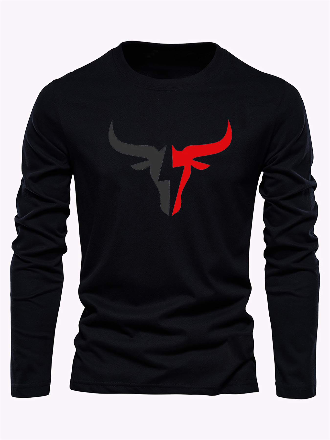 เสื้อยืดแขนยาวผู้ชายสีพื้นเรีย - Mens Fashion Casual บทวิจารณ์และราคา