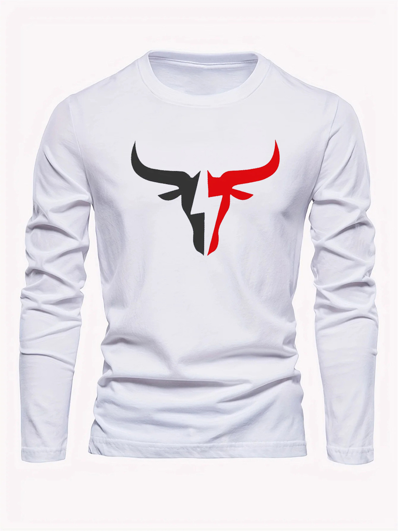 เสื้อยืดแขนยาวผู้ชายสีพื้นเรีย - Mens Fashion Casual บทวิจารณ์และราคา