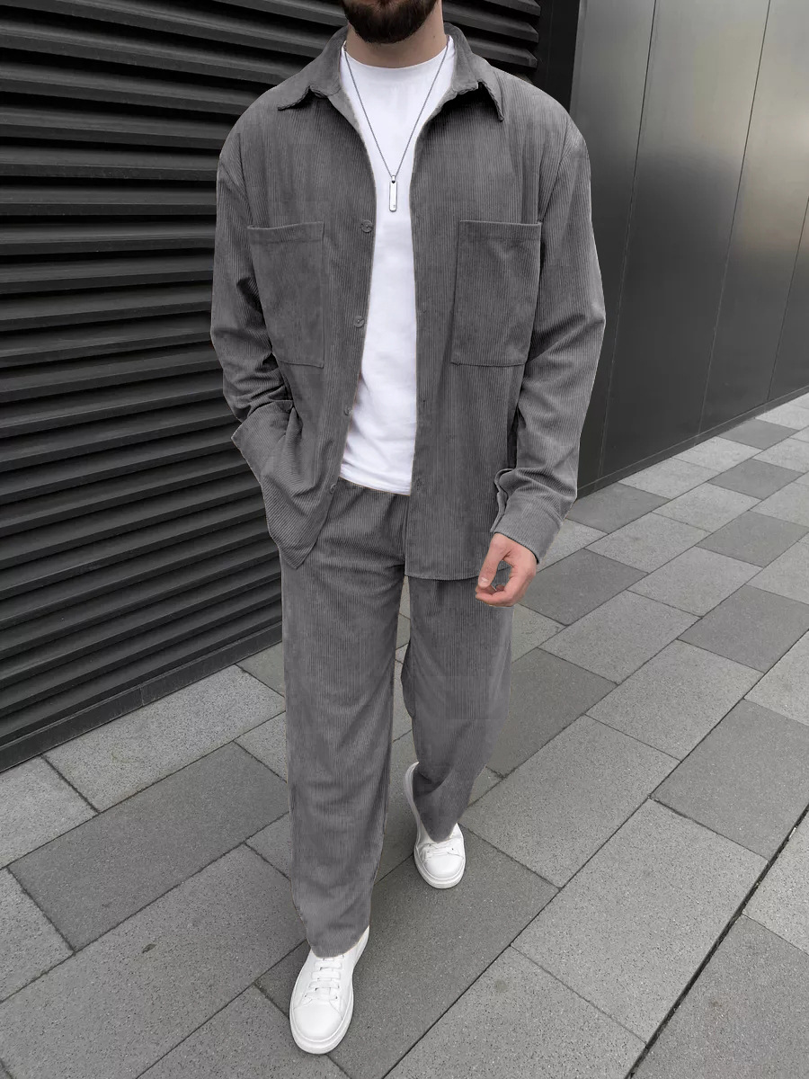 ชุดเซ็ตสองชิ้นผ้าลูกฟูกสำหรับผ - Mens Fashion Ideas บทวิจารณ์และราคา