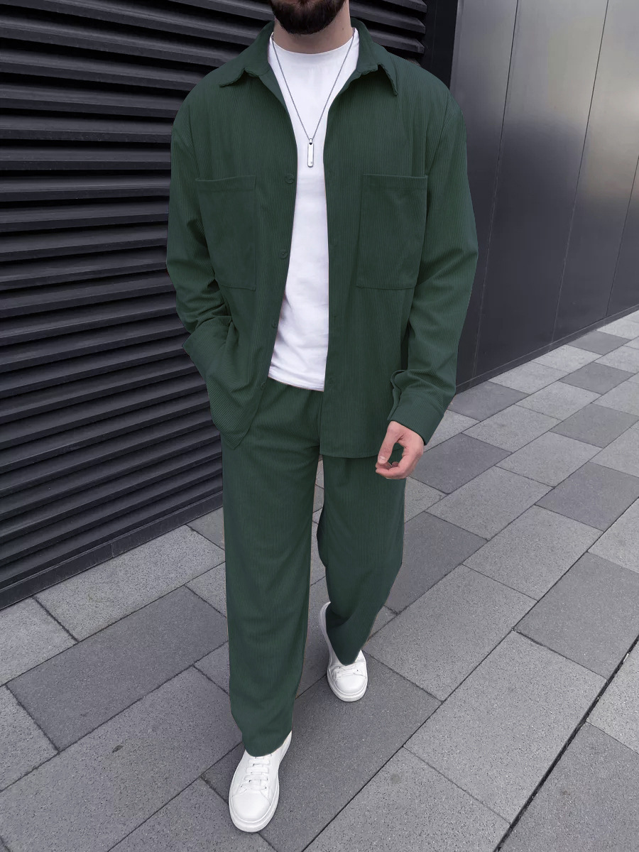 ชุดเซ็ตสองชิ้นผ้าลูกฟูกสำหรับผ - Mens Fashion Ideas บทวิจารณ์และราคา