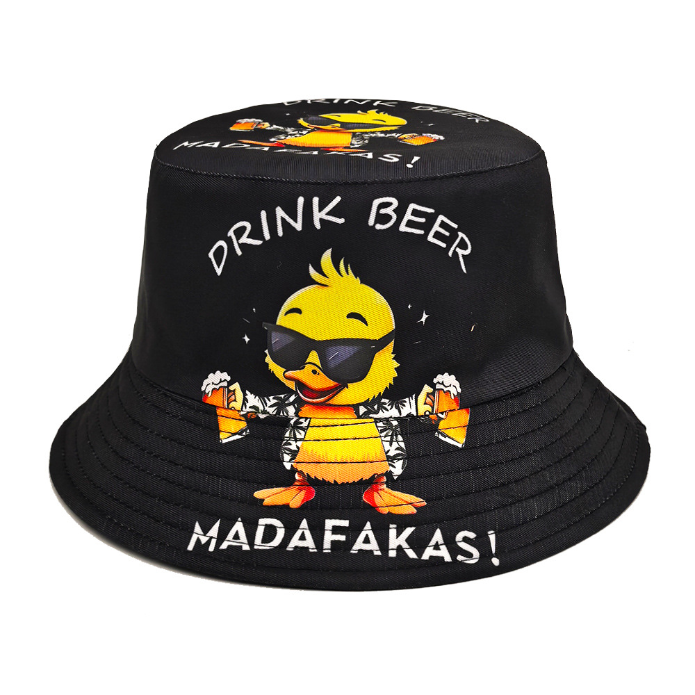 หมวกปานามาลายเป็ดตลก หมวกกันแด - Mens Fashion Bucket Hat บทวิจารณ์และราคา