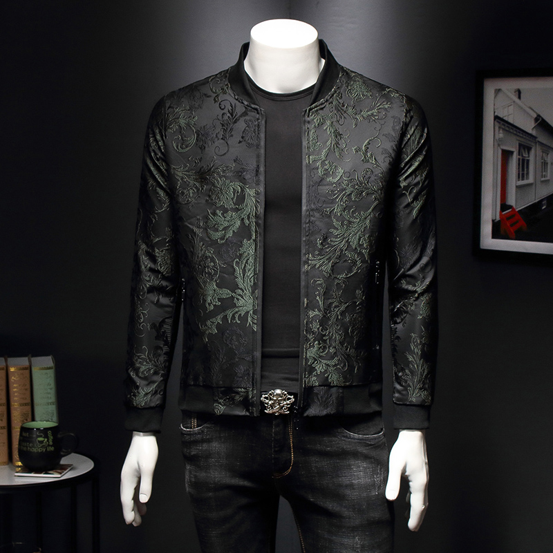 รูปแบบ Paisley Floral เสื้อผู้ - Mens Fashion Bomber Jacket บทวิจารณ์และราคา