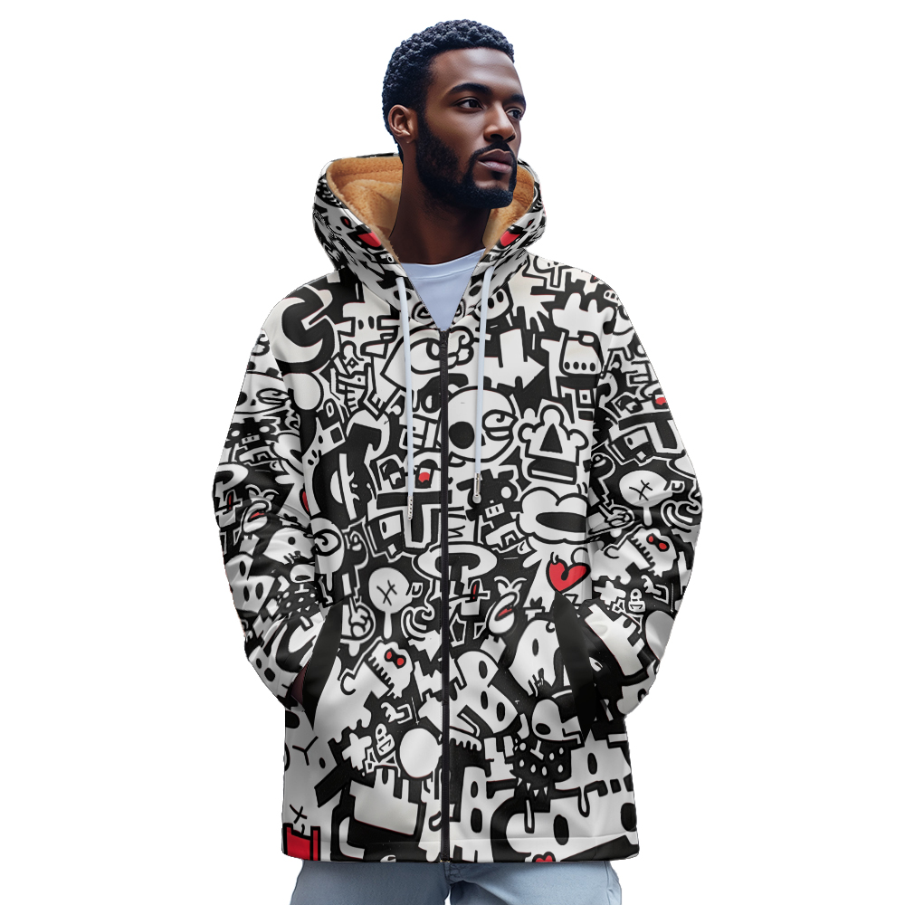 ดอกไม้หรูหรา 3D พิมพ์รูปแบบ Zi - Mens Fashion Zip Up Hoodies บทวิจารณ์และราคา