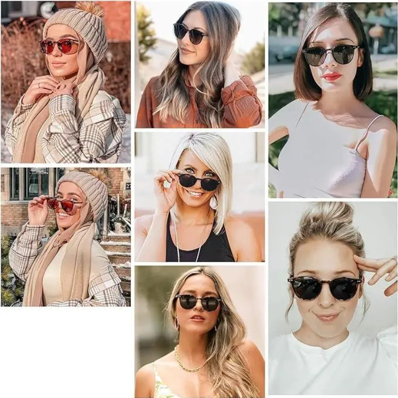 แว่นกันแดดทรงกลมสไตล์วินเทจสำห - Men'S Fashion Glasses บทวิจารณ์และราคา