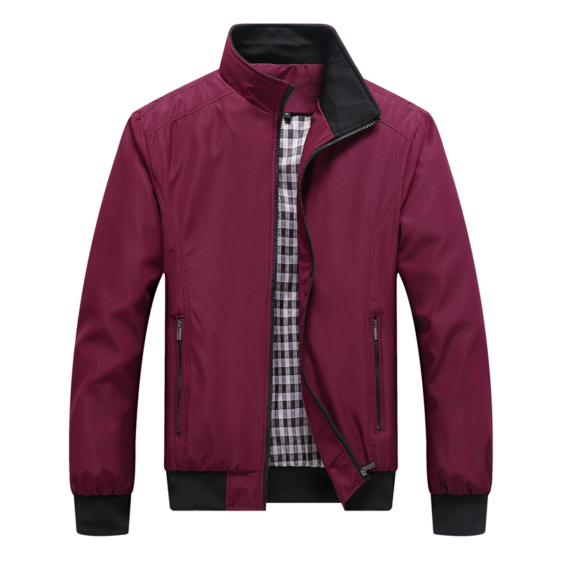 ฤดูใบไม้ผลิใหม่ฤดูใบไม้ร่วงสบา - Mens Fashion Bomber Jacket บทวิจารณ์และราคา